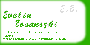 evelin bosanszki business card